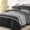 Dark Grey-King, variant on Queen Size Black Striped Bed-in-a-Bag Bedding Set