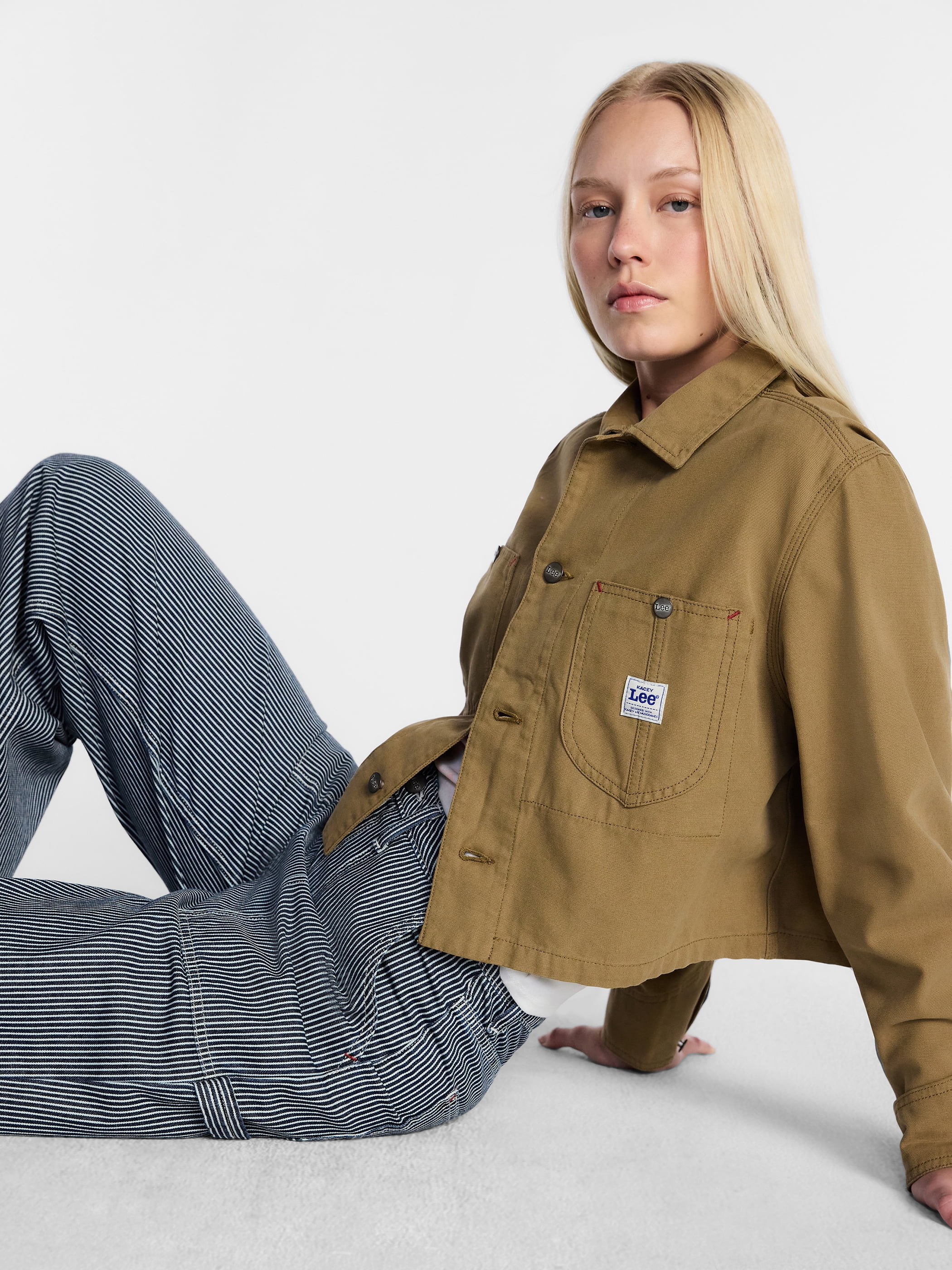 Kacey Lee Women's Cropped Chore Jacket, Sizes XS-XXL - Walmart.com