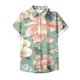 thumbnail image 4 of Fiudx Liquidación de Ofertas Flash Camisa con Botones de Solapa Estampada Informal Regular de Manga Corta a La Moda para Mujer, 4 of 5