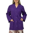 thumbnail image 4 of Panda Uniform by HeedFit Women's 32" Medical Lab Coat, Snap Front, Notched Lapel, XL, Purple, 4 of 6