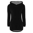 thumbnail image 4 of YunPes Fleece Hoodie Sweater for Girls Oversized Solid Long Sleeve Casual Sweatshirt with Hood Teen Winter Daily Warm Pullover, 4 of 5