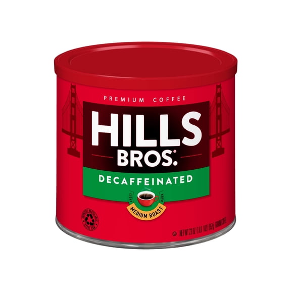 Hills Bros® Decaf Medium Roast Ground Coffee 23 oz. Canister