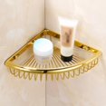 thumbnail image 4 of CATPAN Shower Caddies Corner Shelf for Bathroom Brass Basket Organizers and Storage Shampoo Soap Holder Polished Gold, 4 of 9