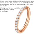 thumbnail image 3 of ORANGELOVE Hypoallergenic 16G Nose Rings Hoop with Cubic Zirconia 316L Surgical Steel Piercing Jewelry for Cartilage Helix Rook Daith Tragus Ear Lobe,Diameter 6mm to 12mm,Gold-Rose Gold-Silver, 3 of 4