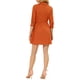 thumbnail image 3 of Vestido de camisa para mujer INSPIRE CHIC de manga 3/4, con botones, mini vestido, naranja fresco, talla S, 3 of 6