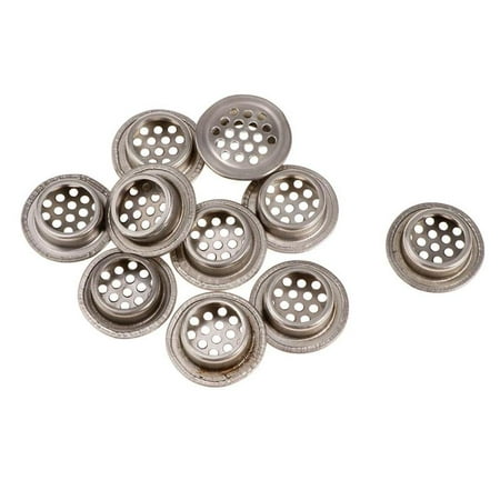 

10Pcs Durable Stainless Steel Air Vent Louver Grille Cover Screen Mesh - 19mm