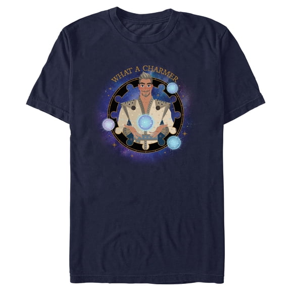 Men's Disney Wish King Magnifico What a Charmer T-Shirt - Navy Blue - 2X Large