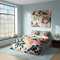 thumbnail image 2 of Juego de Ropa de Cama con Patrón Japonés, Funda Nórdica de Algodón Crisantemo,, 2 of 5