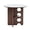 Walnut,White, variant on ExtraLco 35.4" Round Dining Table, Black Granite Top Kitchen Table with Walnut Base and Storage Shelf for 2 to 4 People Small Space Apartment