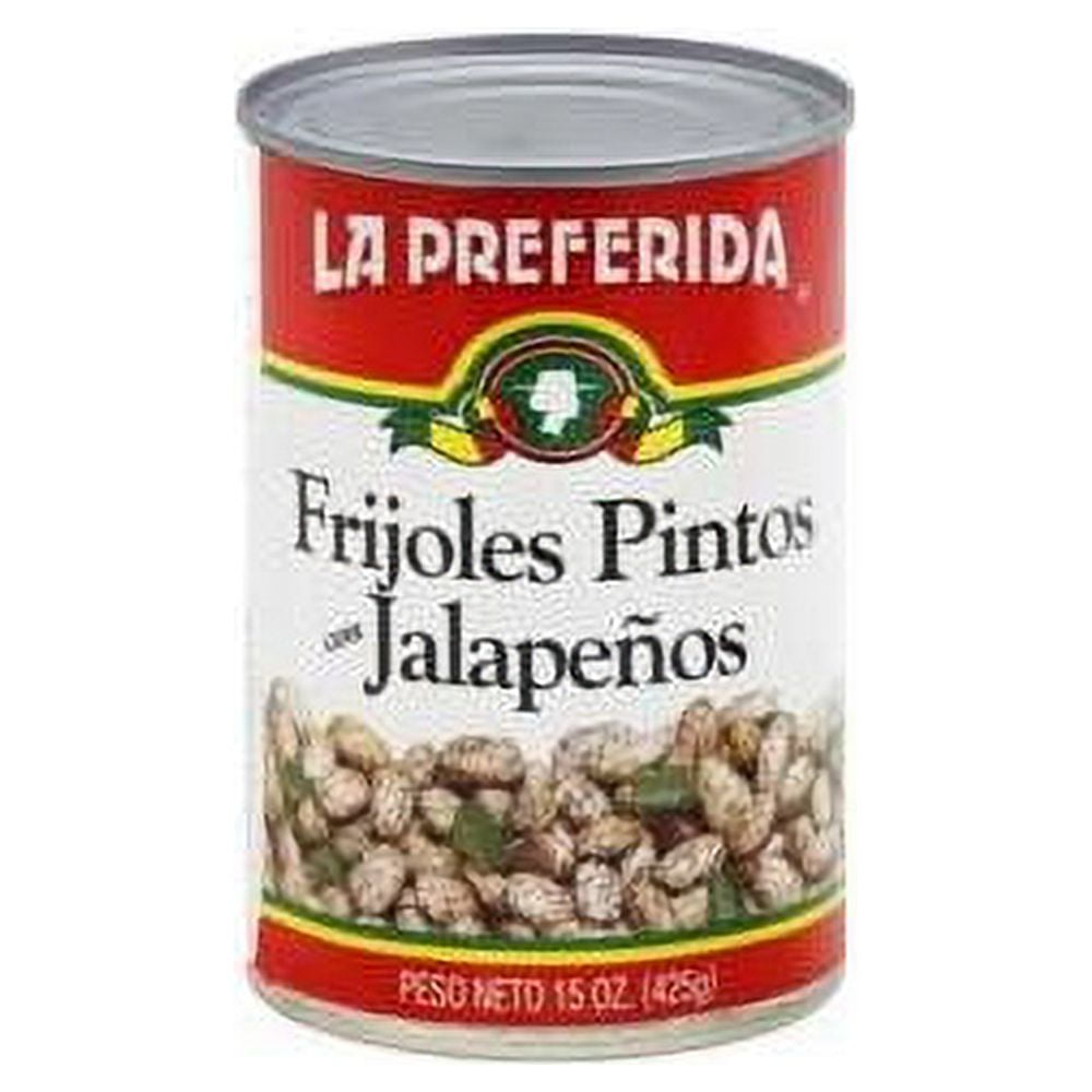 (12 pack) La Preferida Pinto Beans with Jalapenos, 15 Oz