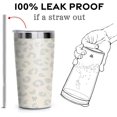thumbnail image 3 of 10 OZ Tumbler Stainless Steel Travel Coffee Mugs | Spill Proof Vacuum Insulated Coffee Tumbler Cup with Straw Lid | Cream Leopard, 3 of 6
