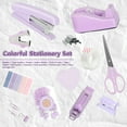 thumbnail image 5 of Arcticwind Stapler Set,Women's Office Supplies Set,Students' Cute Stationery Set,Office Supplies and Organizers,Staple Remover,Stapler,Tape,Staples,Clips, Scissor and Tabs & More,Purple, 5 of 7