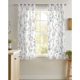 thumbnail image 4 of Watercolor Floral Sheer Curtains 45 Inch Length 2 Panels Set for Living Room/Bedroom, Spring Botanical Flowers Tree Branches Kitchen Curtains Grommet Semi-Sheer Curtains Window Treatments 42"x45"x2, 4 of 7