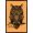 Black Framed Version, variant on Rachel Caldwell - Warrior Owl On Orange Wall Poster, 14.725" x 22.375"