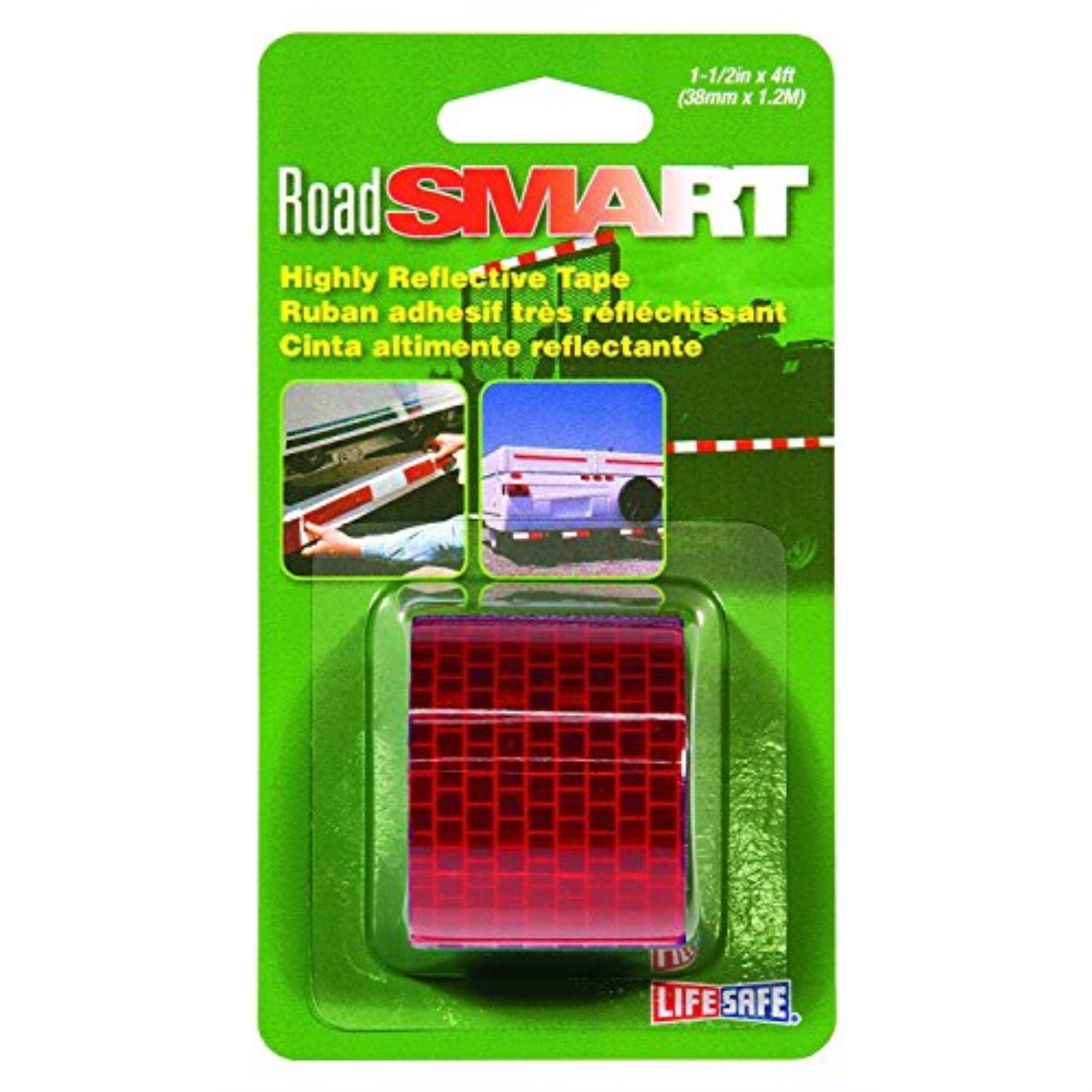 Trim Brite  1-1/2 in L Fluorescent Red  Reflective Tape  1 pk W x 8 in 
