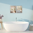thumbnail image 2 of Stupell Industries Serenity Bath Bathroom Interior 2 Piece Gray Framed Giclee Art Set design by Kim Allen, 14 x 11, 2 of 8