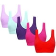 thumbnail image 2 of Mrasaso Summer Savings! Plus Size Bras for Women,Women Nylon Bra,Women's Plus Size Seamless Padded Bra–Wireless,Sleepwear and Yoga Bra for Comfort(5pc Underwear),Hot Pink|L, 2 of 5