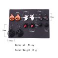 thumbnail image 3 of 6 Pairs Halloween Earrings Creative Assorted Dangle Earrings Stud Earrings, 3 of 10