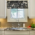 thumbnail image 3 of Dark Floral and Botanical Flower Valance Curtains 54"x18" Rod Pocket for Kitchen Living Room Windows Farmhouse Decor, 3 of 6