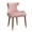 Pink, variant on Teal Blue Accent Chair with Pillow for Small Spaces, Contemporary Chenille Fabric Armless Chair