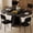 Black Table, variant on iPormis 5-Piece Extendable Round Dining Table Set for 4-6, 59 '' Kitchen Circle Table with 4 Chairs, Space-Saving Wood Base Dining Set for Kitchen, Living Room