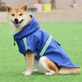 thumbnail image 5 of Pet Dog Clothes Hooded Raincoats Reflective Strip Dog Rain Coat Jackets Outdoor Pu Waterproof Dog Clothes for, 5 of 9