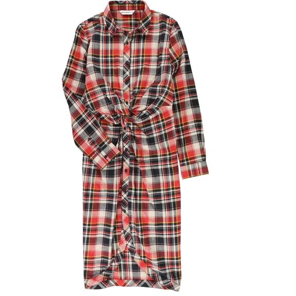 Elevenparis Womens Pilou Shirt Dress, Red, X-Small