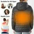 thumbnail image 5 of Gymax Women' Electric USB Heated Jacket Puffing Hooded Duck Down Coat Black Size M, 5 of 10
