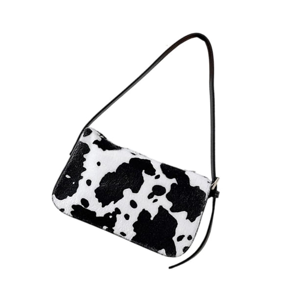Shoulder Bag for Women Cow Print Clutches Purses Hobos Handbag with Zipper