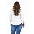 thumbnail image 3 of Blusa con moño en manga Roman Fashion Tallas Extras 2294 Blanco 36, 3 of 6