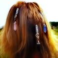 thumbnail image 2 of HOOUN Hexagonal Stone Crystal Pillar Braid Bunch Tube Pipe Hair Accessories Ornament-Hexagram-Tiger eye, 2 of 9