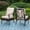 Black-Square Table, variant on MF Studio 5-Piece Metal Outdoor Dining Sets with Chairs and Square Outdoor Table, Black/Beige