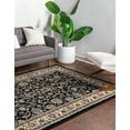 thumbnail image 3 of Rugs.com Yasmin Collection Rug – 5' x 8' Black Medium Rug Perfect For Bedrooms, Dining Rooms, Living Rooms, 3 of 5