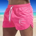 thumbnail image 2 of 2 Pack(Pink 1PCS & Hot Pink 1PCS) Big and Tall Swim Trunks for Men Multipack Men's Spring and Summer Splicing Swimming Trousers and Beach Surfing Shorts, 2 of 3