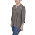 thumbnail image 2 of NY Collection Petite Pintuck Front Top With Chain Details, 2 of 4