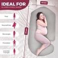 thumbnail image 3 of PILLANI Pregnancy Pillows for Sleeping - V C U Shaped Full Body Pillow with Removable Cover, 57inch Cooling Maternity Pillow for Pregnant Women, Support for Back Belly Legs Hip - Pregnancy Must Haves, 3 of 10