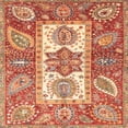 thumbnail image 1 of Ahgly Company Machine Washable Indoor Square Abstract Lava Red Area Rugs, 6' Square, 1 of 7