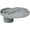 Gray, variant on ROBOCUP Plate Accessory, Conveniently Holds Your Food, Snacks, Drinks, Multi-Use Hands-Free Project Work Station, Ruggedized Portable Design, Diameter of 8.5"/21.6 CM