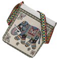thumbnail image 2 of Elefante Hobo bandolera mensajero para mujer hecho a mano bordado correas anchas ajustables gran capacidad estilo tailandés, 2 of 8