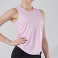 thumbnail image 4 of DeHolifer Women's Sleeveless Tank Top Crewneck Workout Shirt Athletic Top for Gym or Exercise Pink M, 4 of 6