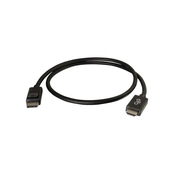 C2G 54326 DisplayPort to HDMI Adapter Cable M/M, TAA Compliant, Black (6 Feet, 1.82 Meters)