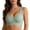 Green, variant on Womens Plus Size Underwear Solid Lace Tank Wireless Thin Side Support Push Up Shaper Bra Green XL