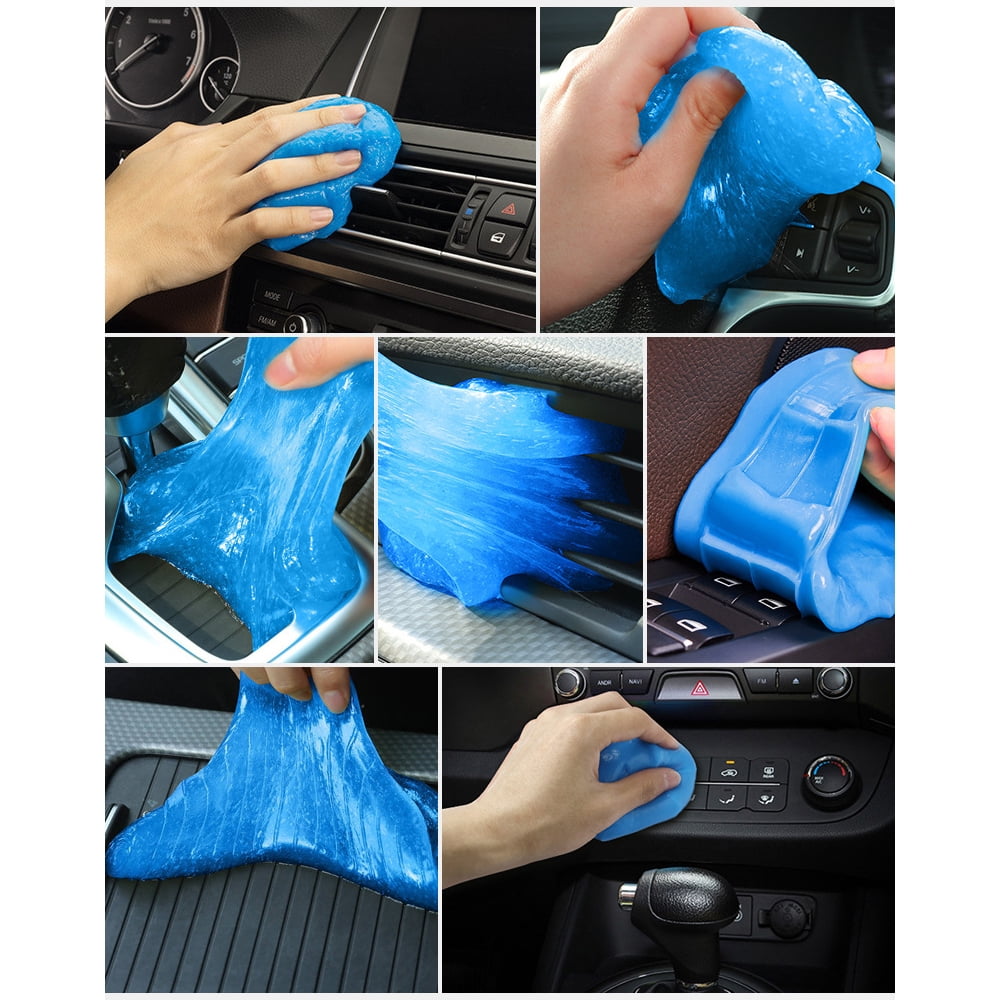 2pcs Dust Cleaning Mud,Keyboard Cleaner Universal Sticky Slime for Cleaning Goop Magic Dust Cleaner Gel for Laptops,Car Vents,Printers Calculators