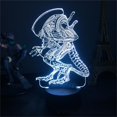 thumbnail image 5 of Luz LED nocturna Aliens Xenomorphs 3D que cambian de color para niños, 5 of 5