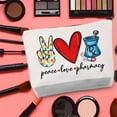 thumbnail image 4 of LEVLO Pharmacist RX Cosmetic Make up Bag Pharmacy Technician Gift Peace Love Pharmacy Makeup Zipper Pouch Bag For Graduation Birthday, 4 of 6