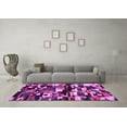 thumbnail image 3 of Ahgly Company Indoor Square Abstract Purple Contemporary Area Rugs, 3' Square, 3 of 4
