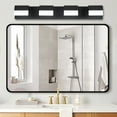thumbnail image 6 of 30" Modern 4-Light LED Bathroom Vanity Light Fixture, Black Iron & Acrylic Wall Sconce, Dimmable Vanity Lights for Bathroom, Dressing Room, Powder Room, Hardwired Over Mirror Lighting, 6 of 9