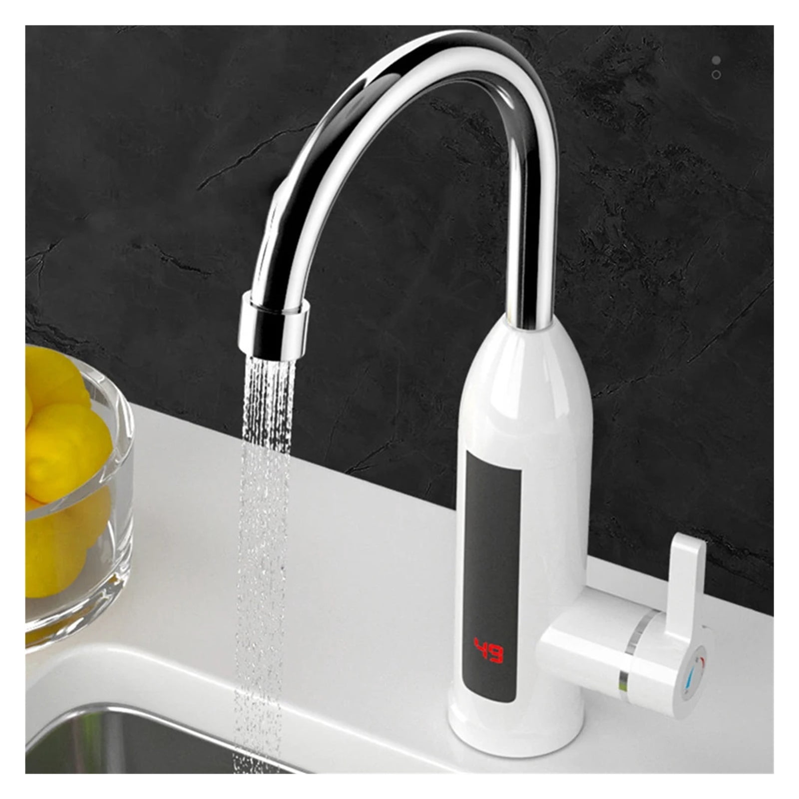 Electric Hot Water Heater Faucet, 3000W Kitchen Instant Heating Faucet,360 Degree Rotation LCD Digital For Kitchen Bathroom ,Made to Last