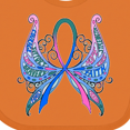 thumbnail image 4 of Inktastic Thyroid Cancer Awareness with Butterfly Ribbon Words Boys or Girls Baby Bib, 4 of 4
