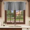 thumbnail image 6 of Gray Ombre Curtain Valances for Windows, Kitchen Valance Window Treatments Panel 2 Pack, Modern Abstract Art Farmhouse Gradient Rod Pocket Short Curtains for Bathroom Bedroom 42 x 18 Inch, 6 of 8